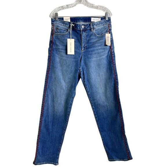 NWT Vince Camuto Womens Piped Trim Straight Leg Jeans sz 30 - Picture 5 of 7
